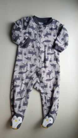 Carter Boys Fleece Footed Pajamas  6 months