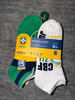Brasil Official Merchandise Size 10-13 Socks