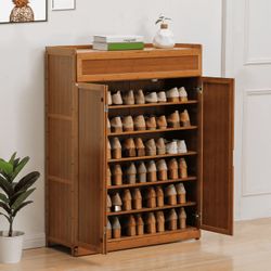 Bamboo 7 Tier Organizer Cabinet