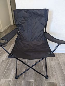 Black folding chair