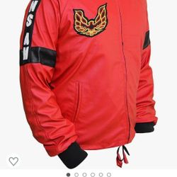 Da Imperial Smokey and the Bandit Out Burt Reynolds Red Faux Leather jacket
