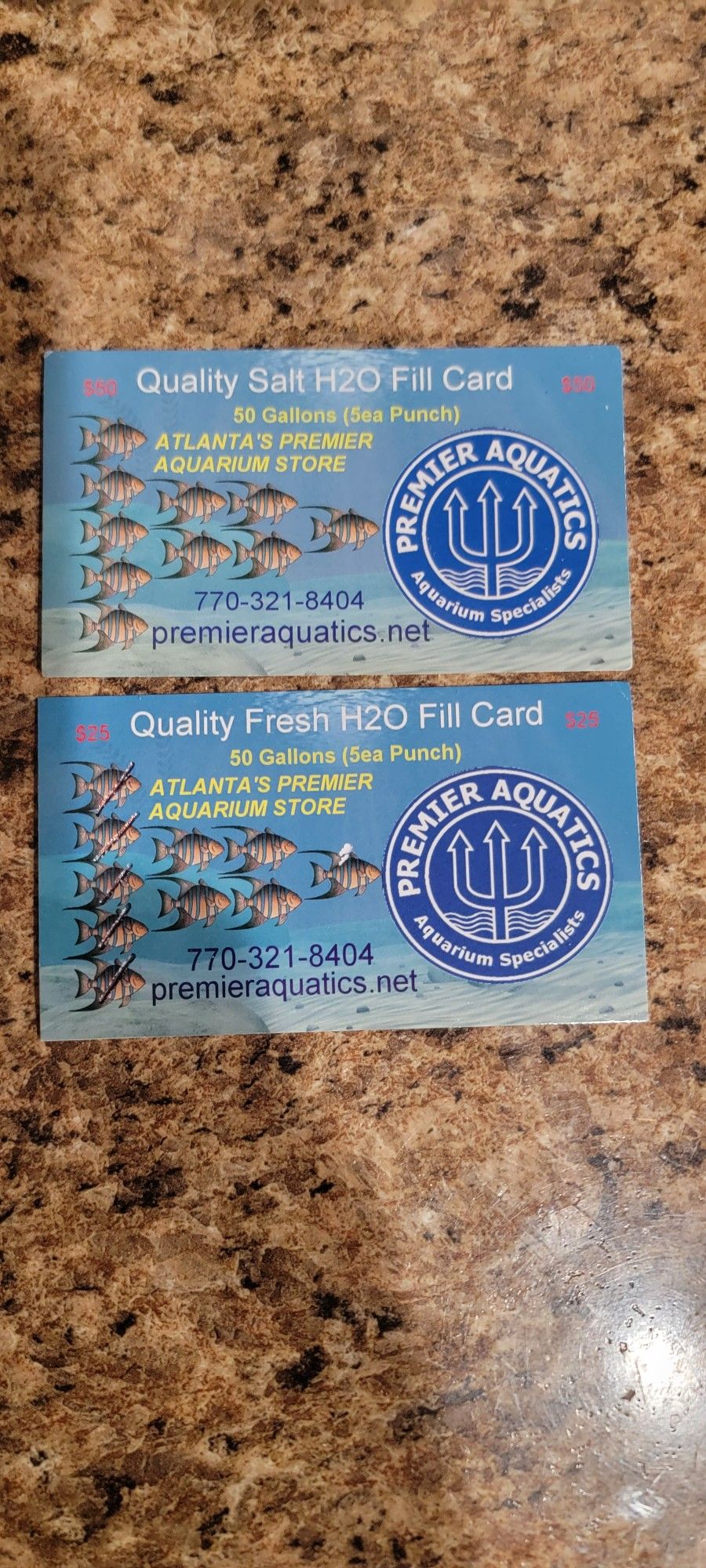 Water Cards From Premier Aquatics For Fish Tank