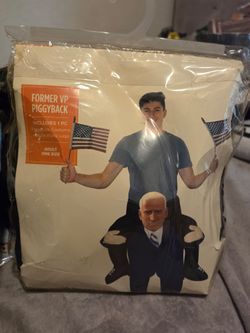 Former VP Piggyback Halloween Costume Adult One Size