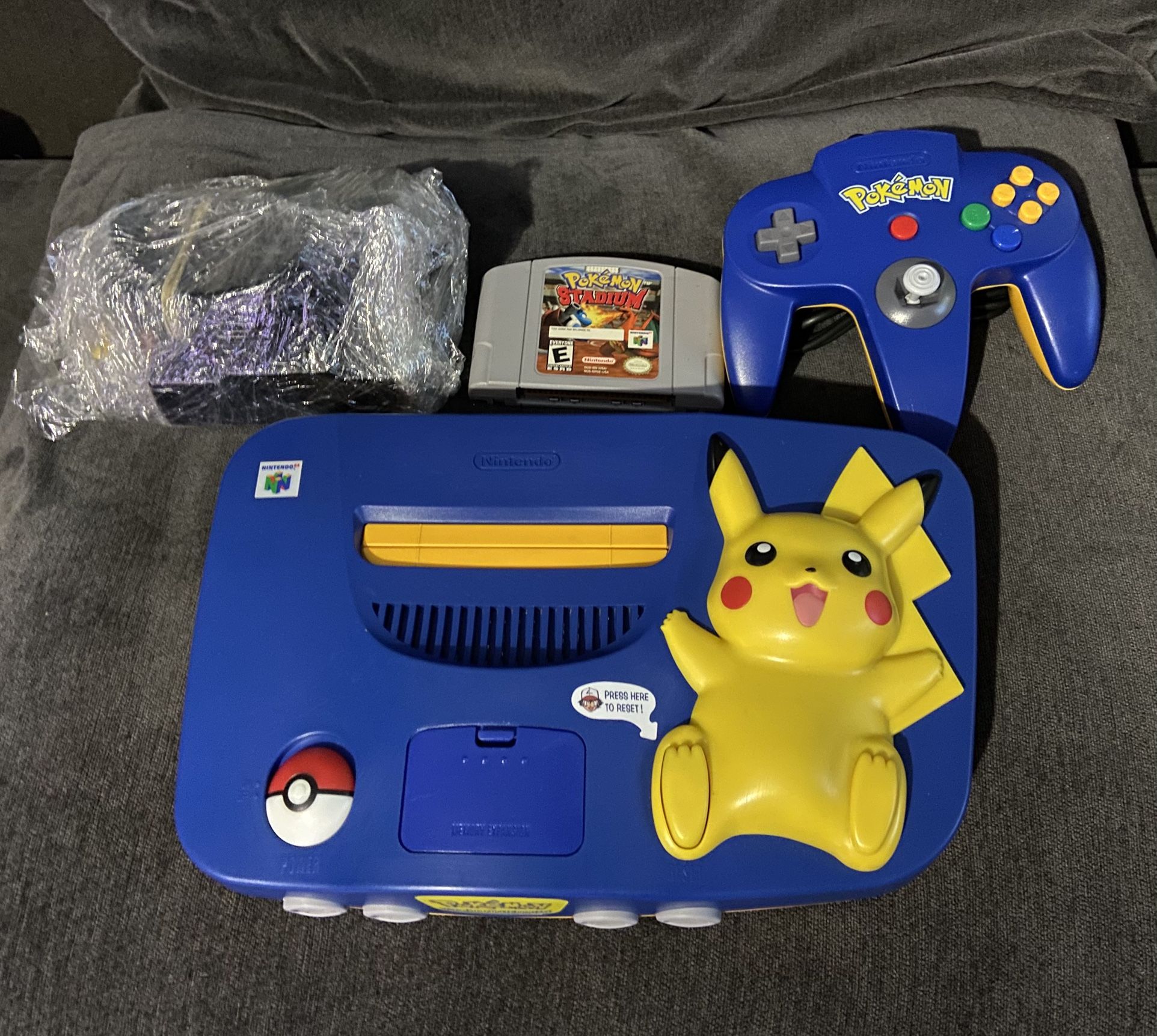 Nintendo 64 Pokemon Pikachu Edition With The Original Pikachu Controller