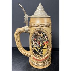 Budweiser "King of Beers" beer stein Anheuser-Busch M series. Brazil by Ceramarte. Budweiser Bavarian Festival Tradition stein