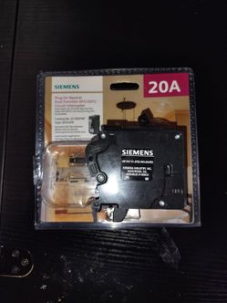 Siemens 20A Plug-On Neutral Dual Function AFCI/GFCI Circuit Breaker