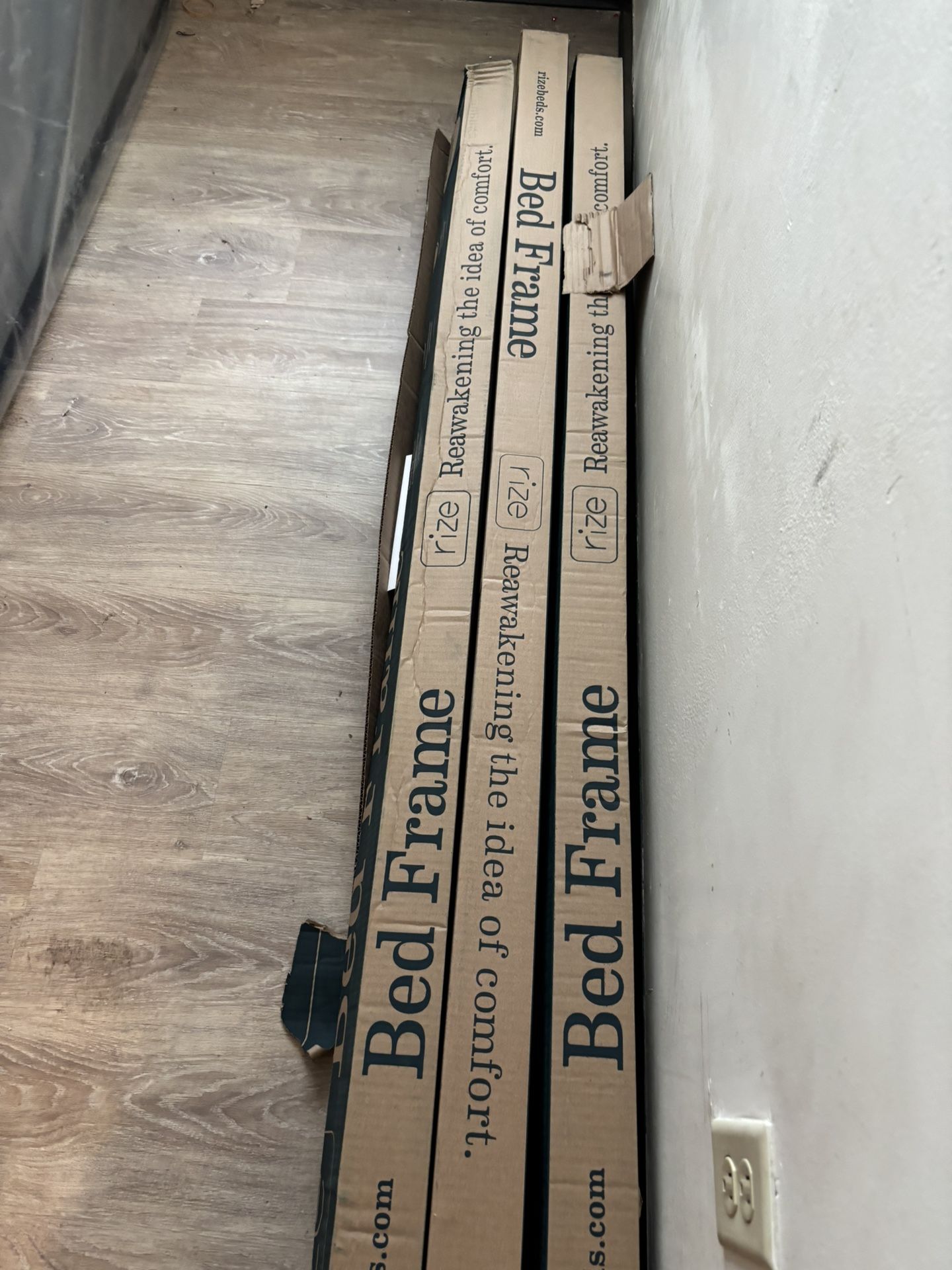 Brand New Twin Size Mattress Box spring And Frame Never Used Never Opened Plastic Still In Tact