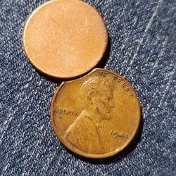 CB37SX23X9 HIGHER GRADE CLIPPED PLANCHET WHEAT PENNY AND WHEATY BLANK PLANCHET