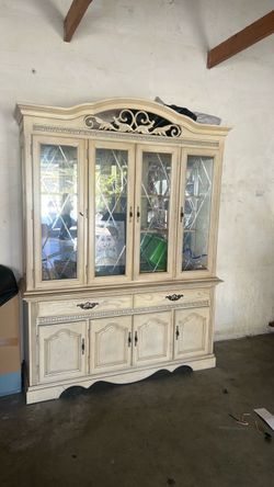 White oak hutch