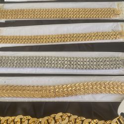 Gold Plated Bracelets And Silver Bracelets For Men And Women