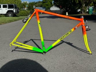 Giordana Capella Time Trial Funny Bike Frameset Lugged Steel 52cm Oria Tubing