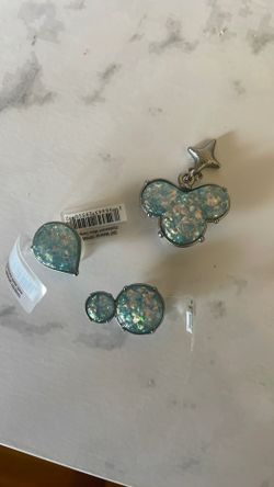 Crocs charms - Opalescent meta ( Double gem,dangle, gem)