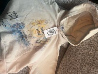 Saint vanity fuck off hoodie beige/cream size M
