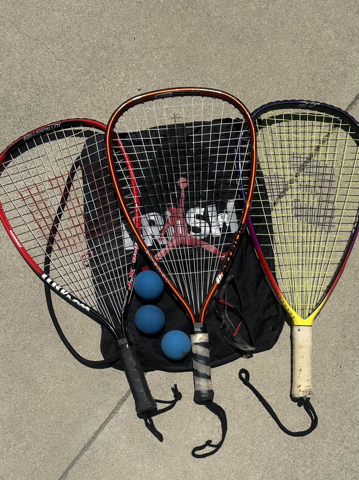 Tennis Rackets, Practice Balls And Bag