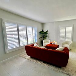 Custom Basswood Plantation Shutters & Expert Installation - Real Wood Interior Window Coverings (Persianas de Madera Estilo Plantacion)