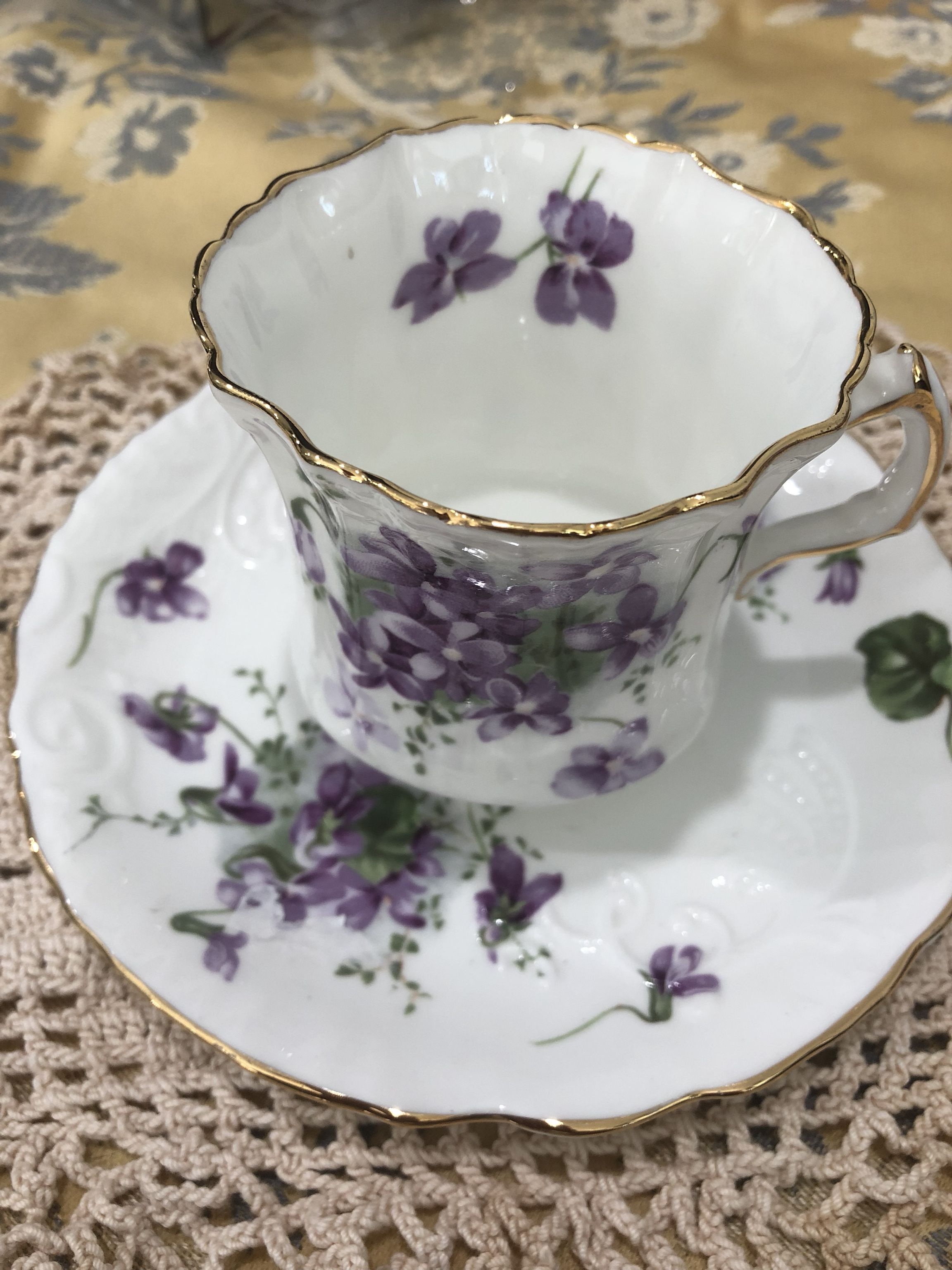 Vintage Victorian Violet Tea Cup