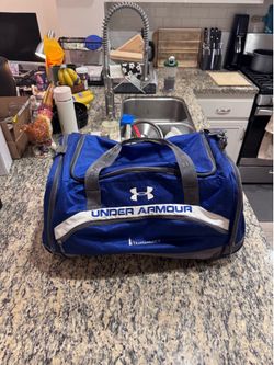 Under Armour Duffel Gym Travel Bag Blue 18x12x12