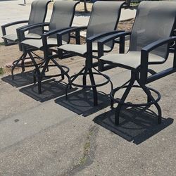 TROPITONE Lakeside Sling Swivel Bar Stool 4pcs PATIO FURNITURE 