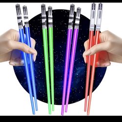 LightSaber Chopsticks Light Up Saber Led 4 Pairs Red Blue Green Purple