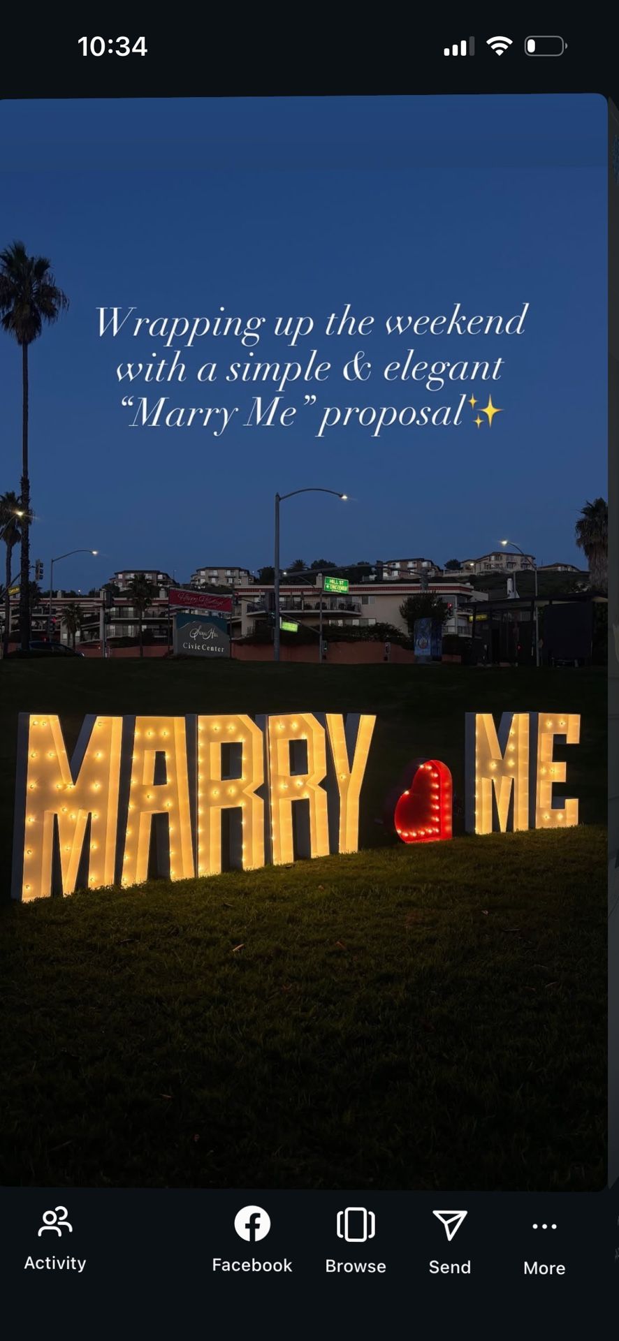 MARRY ME PROP MARQUEE 4 Ft