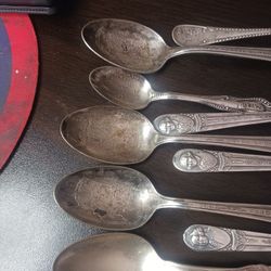 11 Vintage Presidential Spoons Plated 