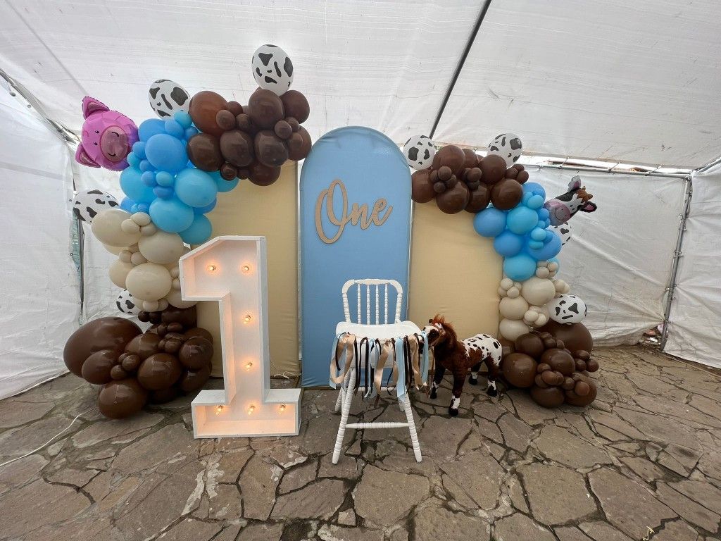 Numero 1 Con Luces Para Fiestas