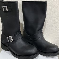 Ride Tech Black Leather Boots Size 10.5