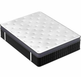 Twin Mattress 12 Inch, Medium Firm Hybrid with Pocket Coils & Cooling Gel