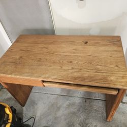 Solid Wood PC Desk - Retro