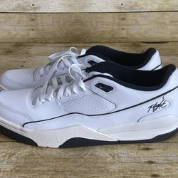 Nike Air Jordan Flight Court Mens 12.5 White Black Sail Shoes HF3255-100 - NEW