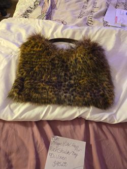 Bebe Vintage Y2K Faux Fur Plush Shoulder Bag
