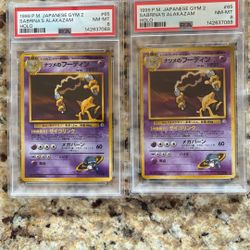 2 Pokémon Sabrina's Alakazam Holo # 65 Grade 8