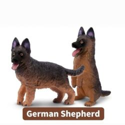 (Lot Of 2) New Sealed 2" Assorted German Shepherd Detailed Realistic Action Figures Eyscota Brand. Waterproof, odorless, BPA Free, hand drawn & realis