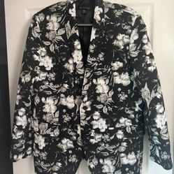 Mens INC International Black And White Suit Jacket 