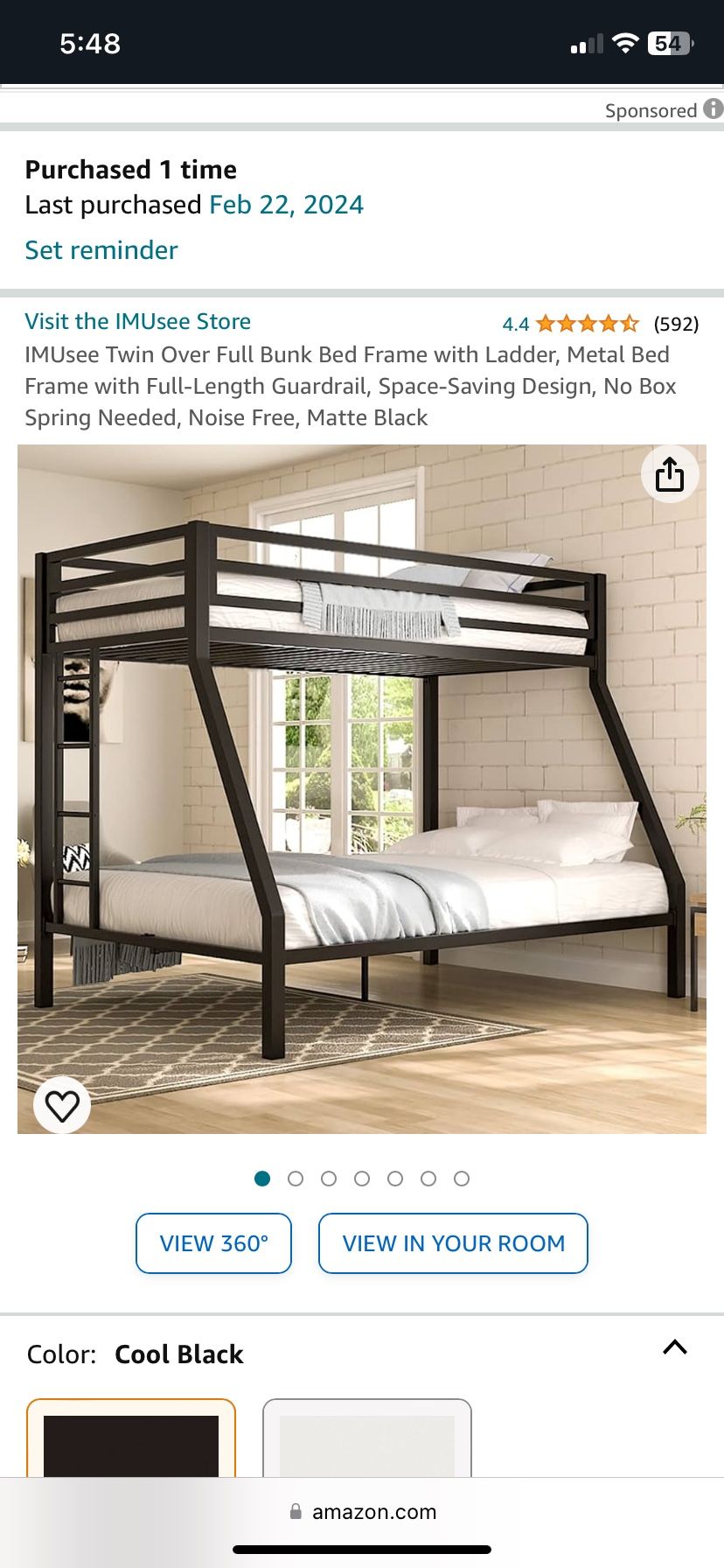 Black Bunk Bed