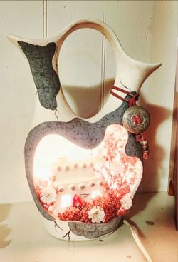 Southwestern Double Spout Style Light Up Vase