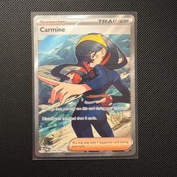 Pokemon Twilight Masquerade Carmine full art trainer card