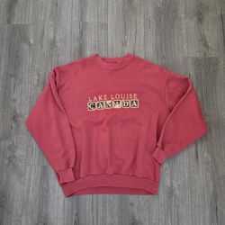 Vintage Lake Louise Canada Crewneck Sweater Mens Size XL