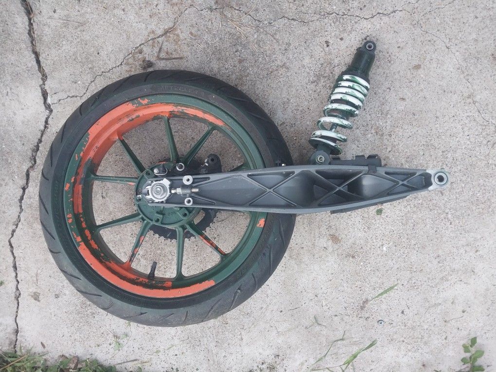 17-22 KTM 390 Duke Rear Swingarm Swing Arm Shock and Wheel