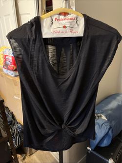 Pure + Good Women Black Short Sleeve Top XS