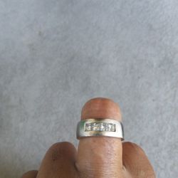 14K White Gold Diamond Custom Handmade Wedding Ring