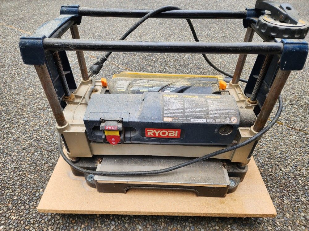 Ryobi Wood Planer On Custom Rolling Cart