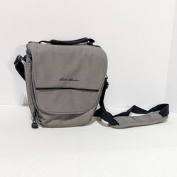 Eddie Bauer Grey Padded Camera Bag Crossbody