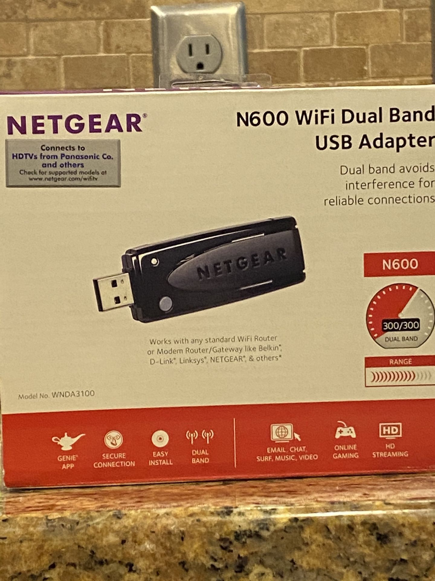 NETGEAR N600 WiFi Dual Band USB Adapter