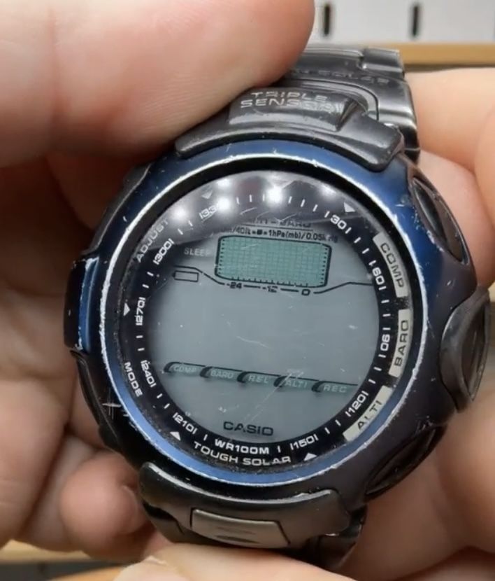 Casio Pro Trek PRG 50 Digital Solar  Triple Sensor Watch