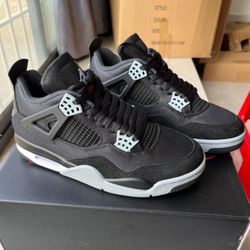 Jordan 4 Black Canvas 