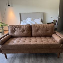 Faux Leather Couch 