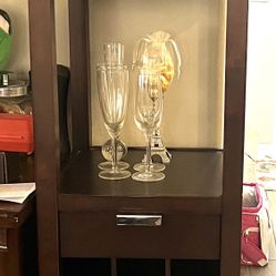 Wine Rack Cabinet With Glass Holder