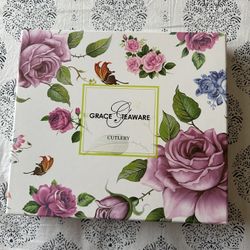 Grace Teaware Floral Cutlery Set