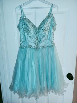 Aqua Blue Dress,Medium Size